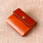 ミニウォレット　すっきりコンパクトなお財布　ブラウン　お札もおらずに入ります