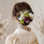 　成人式 髪飾り　ウェディング　プリザーブド　髪飾り　結婚式　卒業式　成人式　袴ヘアー　着物ヘアー　和装ヘアー　着物髪飾　着物髪飾り　髪飾り 着物　ドライフラワー　成人式前撮り　成人式髪かざり