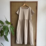natural*ワッシャーコットンフレンチOP**ベージュ