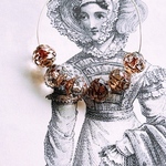 【6コセット】#czech beads#チェコビーズ　rosebud8㍉ crystal/picasso