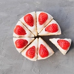ショートケーキのバッグチャーム