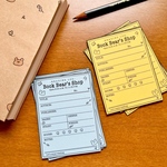 Book Bear｜貸し出しカード風　栞　読書記録　図書館