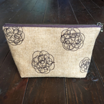 うねうね刺繍のウールポーチ