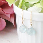 【￥300】天然石・アクアマリン・ピアス