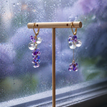 『amatubu to 紫陽花』  ピアス  イヤリング オールサージカルステンレス アレルギー対応雨粒 紫陽花 