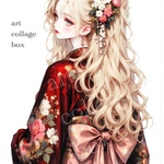 1094 art collage box 人物ステッカー