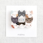 猫たちブローチ