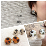 【再販33】べっ甲×ミンクファーピアス／イヤリング