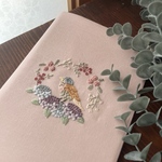 ✥多目的ホルダー&あじさいと鳥さんカバー✥ さくら色