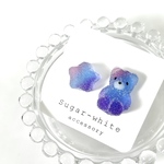 sugar candy bear ✵ シュガーキャンディベアと星の耳飾り 《 宇宙 》 ピアス / イヤリング      ✨取付金具の色選べます