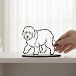 オールドイングリッシュシープドッグ　ラインオブジェ 犬好き プレゼント 北欧風 インテリア 置物 軽量 おしゃれ