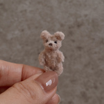 くすみピンクくまモールドール　ミニチュア　手持ち