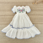 《受注制作》ホワイトのリラックス刺繍ワンピース