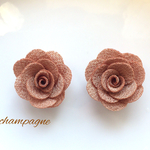 ◽️️シャンパンゴールド▫️薔薇ピアス・イヤリング