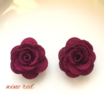  ▫️ワインレッド▫️薔薇ピアス・イヤリング