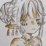 長寿っていいもんじゃあないよ。 ポストカードサイズ 一点物 オリジナル手描き原画イラスト