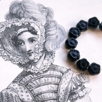  【8コセット】#czech beads#チェコビーズ　5petals6㍉jet black