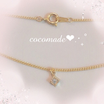 シンプル✴︎ミル打ち一粒ネックレス✦ฺ.⚪️︎