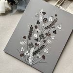F3canvas 22㎝×27㎝ お花　インテリア　アートパネル　キャンバスアート　抽象画　テクスチャーアート　配線隠し　撮影背景　