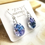 『♡オススメ♡』紫陽花～*琉球ガラス入りしずくピアス・イヤリングmarry.c's handmadeaccessory