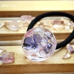 ～紫陽花～ラベンダーアメジストのあめ玉ヘアゴムmarry.c's handmadeaccessory