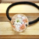 ローズクォーツ入り～*あめ玉ヘアゴムmarry.c's handmadeaccessory