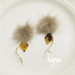 *秋冬トレンド べっ甲×fur ピアス &イヤリング