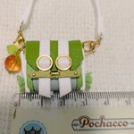 グリーン　フラワー　ドール用鞄　