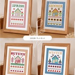 『クロスステッチキット』四季を彩るクロスステッチ　ウェルカムボードの刺繍キット