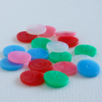 (20個) 14mm ヴィンテージ プラスチック　ディスクビーズ