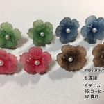 1周年記念感謝SALEミニ薔薇ピアス秋冬collar mayurashi様