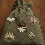 【haposuke様専用】高山植物　刺繍　巾着