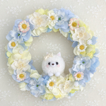 ポメラニアンのふんわりリース♡うちの子リース　ギフトにも