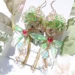メロンソーダ　Bouquet de Hydrangea ピアス/イヤリング