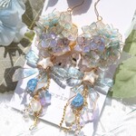 星空ソーダ　Bouquet de Hydrangea ピアス/イヤリング