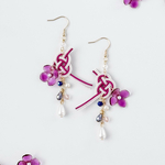 【 四季 】 - 初春 - ハンドメイド 水引 ディップアート ピアス イヤリング