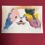 うちの子描いて！狆のおともだち似顔絵はがき
