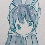 煩い頭をとってやったのさ。 ポストカードサイズ 一点物 オリジナル手描き原画イラスト