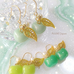 青りんごピアス🍏 3カラー｜サージカルステンレス・ノンホール樹脂対応｜推し活・ライブコーデに♡送料無料