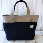 帆布トートM（ﾏｼｭﾙｰﾑ×紺） 