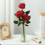 アートフラワー薔薇3本セット　高品質造花