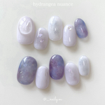 hydrangea nuance 🌂 / ネイルチップ / あじさいネイル / 紫陽花ネイル / うるうる / キラキラ / 紫ネイル / パープルネイル / イベント / 夏 / 梅雨