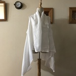 ベルギーLibeco社リネン（白）で作ったブランケットジレ