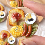 〈おひとつ〉ミニチュアフード　カフェプレートの甘い朝ごはん