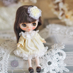 わたあめスモックset／Cream Yellow【プチブライス アウトフィット】