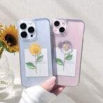 人気No.1  ひまわりCASE　　       ひまわり　向日葵　お花　iPhoneケース　スマホケース　お花ケース　クリア　クリアケース　ワイヤー　　クリアケース　　iPhone全機種対応　