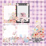 【受注販売】Pastel Pop Retro Girlsダイカットメモ【No.a33】