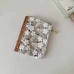  ※sale¥2000→¥1600▷ミニ6ジッパーポーチ/ブルームヴェール(ベージュ×ホワイト)