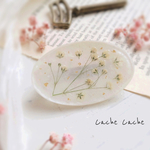 ③antique  pressed flower ヘアゴムor  バレッタ
