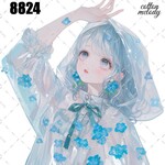 original sticker « no.8824 »     //     人物ステッカー オリジナルステッカー オリジナル人物ステッカー ステッカー cotton melody